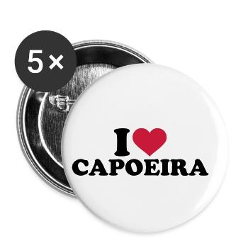 Capoeira - Buttons small 1''/25 mm (5-pack) - white - Front