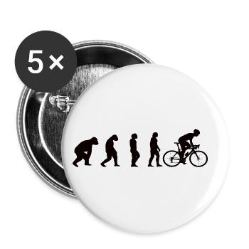 Fahrrad Mountainbike Radfahren Evolution Radeln - Buttons klein 25 mm (5er Pack) - Weiß - Vorne