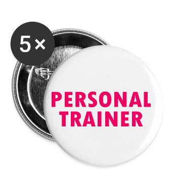 Personal trainer - Buttons small 1''/25 mm (5-pack) - white - Front