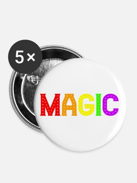 Magic - Buttons klein 25 mm (5er Pack) - Weiß