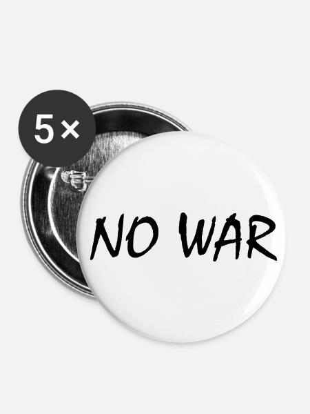 No war - Buttons klein 25 mm (5er Pack) - Weiß