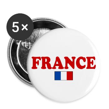 France - Buttons small 1''/25 mm (5-pack) - white - Front