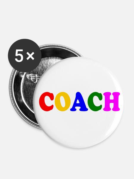 Coach - Buttons klein 25 mm (5er Pack) - Weiß