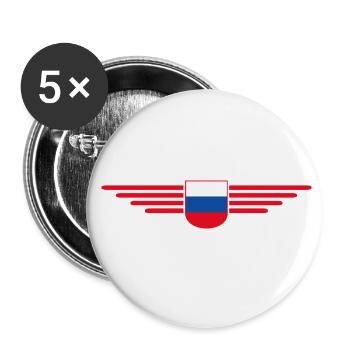 Russia T-Shirt – Pride and Tradition - Buttons small 1''/25 mm (5-pack) - white - Front