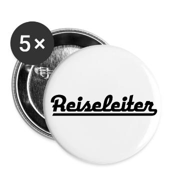 Reiseleiter - Buttons klein 25 mm (5er Pack) - Weiß - Vorne