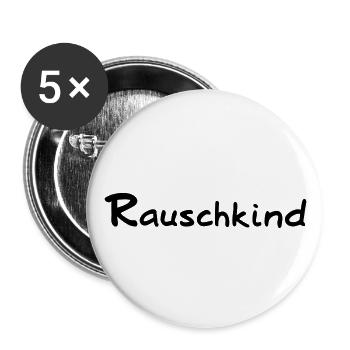Rauschkind - Österreich - Buttons klein 25 mm (5er Pack) - Weiß - Vorne