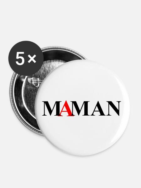 maman - Buttons klein 25 mm (5er Pack) - Weiß