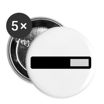 loading - Buttons small 1''/25 mm (5-pack) - white - Front