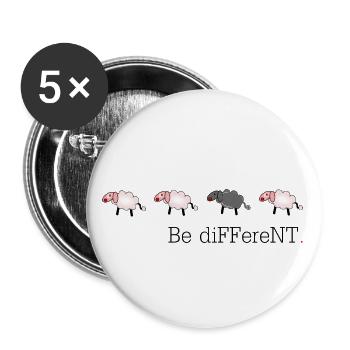 Be different Collection - Buttons small 1''/25 mm (5-pack) - white - Front