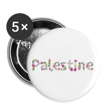 Palästina Blume - Palestine flower - Buttons klein 25 mm (5er Pack) - Weiß - Vorne