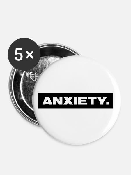 ANXIETY. - Buttons klein 25 mm (5er Pack) - Weiß
