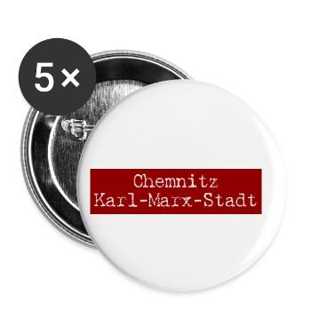 chemnitz - Buttons klein 25 mm (5er Pack) - Weiß - Vorne