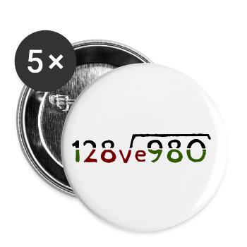 I love you - Root - Mathematician - Bill - Buttons small 1''/25 mm (5-pack) - white - Front