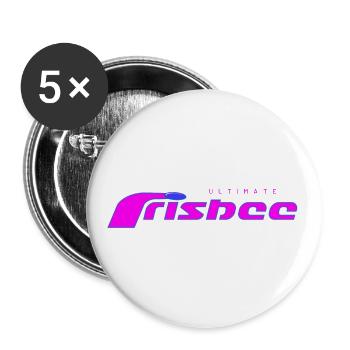 ultimate frisbee purple - Buttons klein 25 mm (5er Pack) - Weiß - Vorne