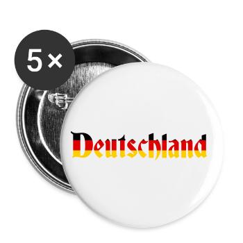 Deutschland - Flag Colours - Buttons small 1''/25 mm (5-pack) - white - Front