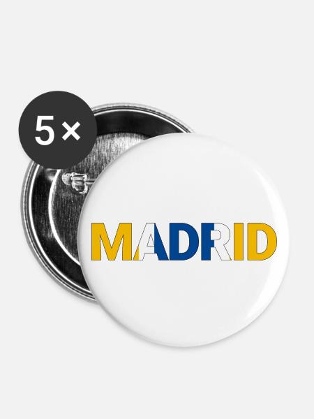 Madrid - Buttons klein 25 mm (5er Pack) - Weiß