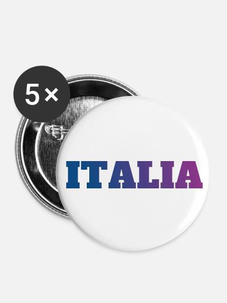 Italia - Buttons klein 25 mm (5er Pack) - Weiß