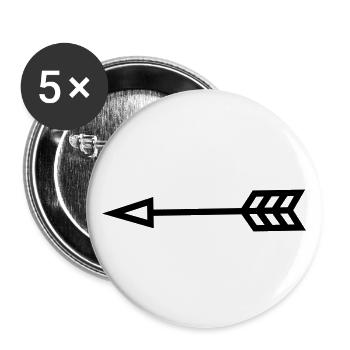 Arrow - Buttons small 1''/25 mm (5-pack) - white - Front