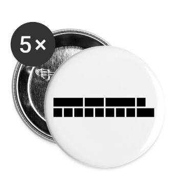 Minimal | bold:51 - Buttons klein 25 mm (5er Pack) - Weiß - Vorne