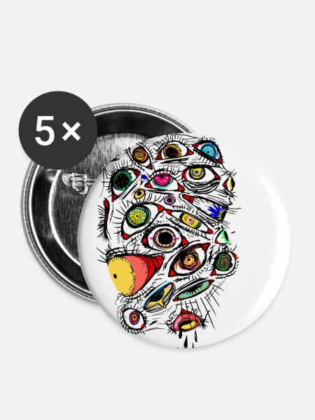 Amass der Klarheit - Buttons klein 25 mm (5er Pack) - Weiß