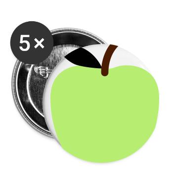 Apple Apple Gift - Lot de 5 petits badges (25 mm) - blanc - Devant