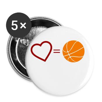 Cooles design für Basketballer Basketball Geschenk - Buttons klein 25 mm (5er Pack) - Weiß - Vorne