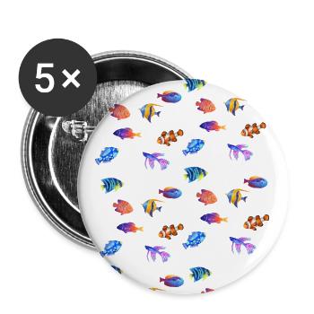 Marine Biology Meeres Biologie Ozean Meeresbiologe - Buttons klein 25 mm (5er Pack) - Weiß - Vorne