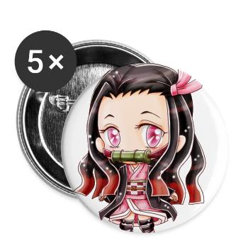 Kimono Girl - Buttons small 1''/25 mm (5-pack) - white - Front