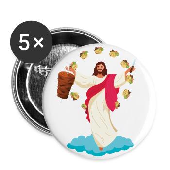 Ich bin im Döner Himmel - Buttons klein 25 mm (5er Pack) - Weiß - Vorne
