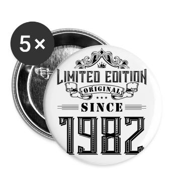 1982 limited edition - Buttons klein 25 mm (5er Pack) - Weiß - Vorne
