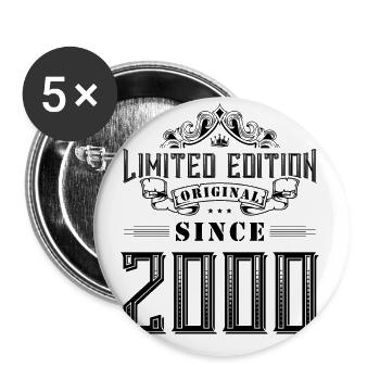 2000 limited edition - Buttons small 1''/25 mm (5-pack) - white - Front