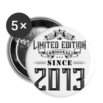 2013 limited edition - Buttons klein 25 mm (5er Pack) - Weiß - Vorne