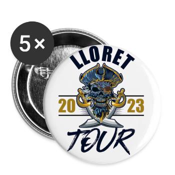 Lloret De Mar 2023 Skeleton - Buttons small 1''/25 mm (5-pack) - white - Front