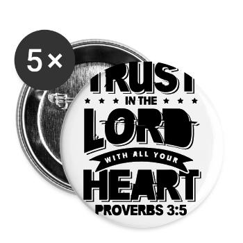 Bible Heart Trust - Buttons small 1''/25 mm (5-pack) - white - Front