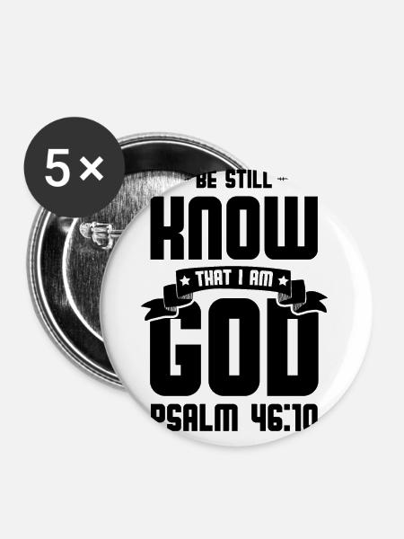 gott bibel - Buttons klein 25 mm (5er Pack) - Weiß