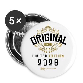 2029 limited edition Geburtstag - Buttons klein 25 mm (5er Pack) - Weiß - Vorne