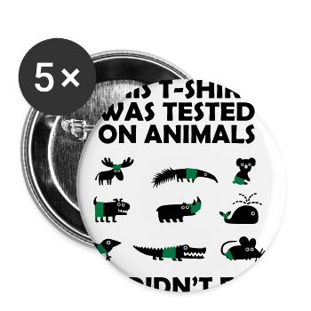 T-SHIRT tested on Animals - Didn't Fit - Buttons small 1''/25 mm (5-pack) - white - Front