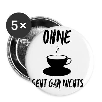 Nothing works without coffee - Buttons small 1''/25 mm (5-pack) - white - Front