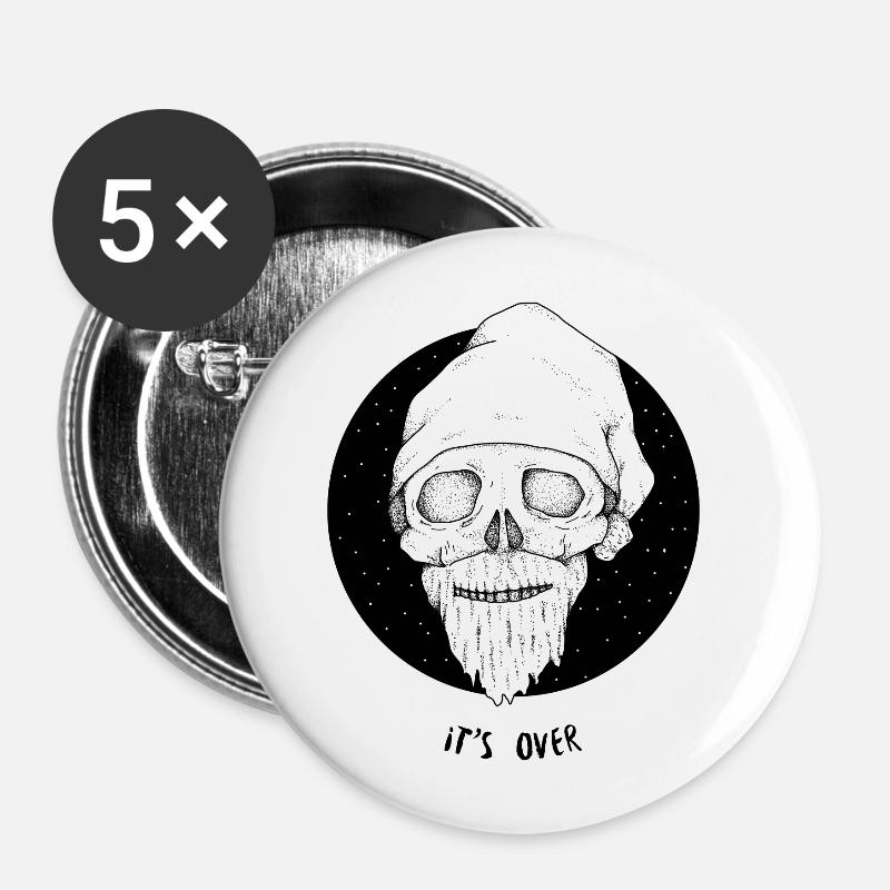 It's over - Buttons small 1''/25 mm (5-pack) - white