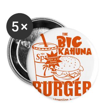 The big Kahuna Burger - Buttons small 1''/25 mm (5-pack) - white - Front