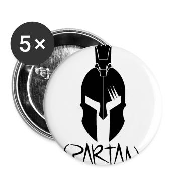 Spartan - Buttons small 1''/25 mm (5-pack) - white - Front