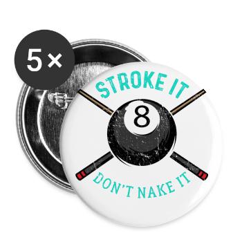 Billard - Buttons klein 25 mm (5er Pack) - Weiß - Vorne