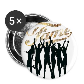 Fame party gifts shirt - Buttons small 1''/25 mm (5-pack) - white - Front