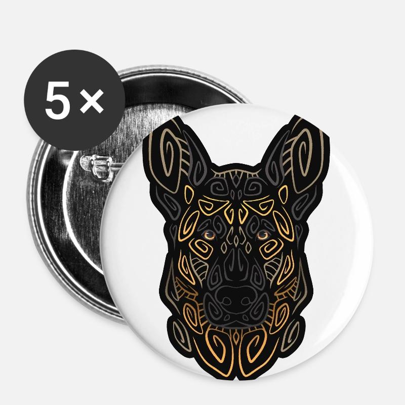 Deutscher Schäferhund Haustier Geschenk Hunde - Buttons klein 25 mm (5er Pack) - Weiß