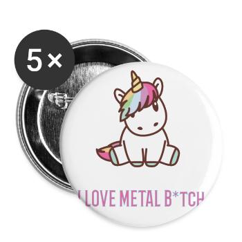 Unicorn - Buttons small 1''/25 mm (5-pack) - white - Front