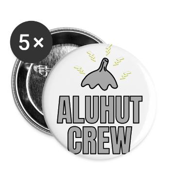 Aluhut Crew Team théorie du complot paranoïaque - Lot de 5 petits badges (25 mm) - blanc - Devant