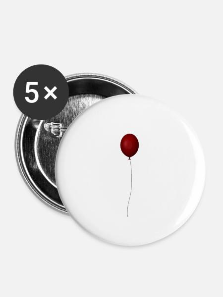 ballon - Buttons klein 25 mm (5er Pack) - Weiß