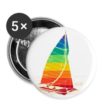 Catamaran RAINBOW SAILING - Buttons small 1''/25 mm (5-pack) - white - Front