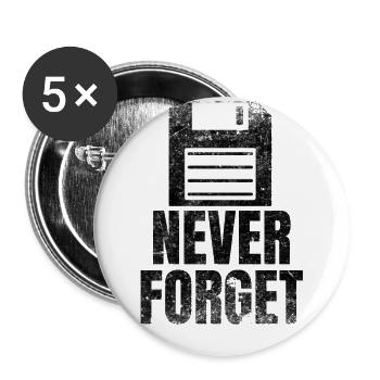 Disk 90s saying Disk 90s retro gift nerd - Buttons small 1''/25 mm (5-pack) - white - Front