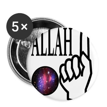 Gott gibt es Allah - Buttons klein 25 mm (5er Pack) - Weiß - Vorne